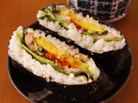 おにぎらずし☆手巻きずし味「おにぎらず」